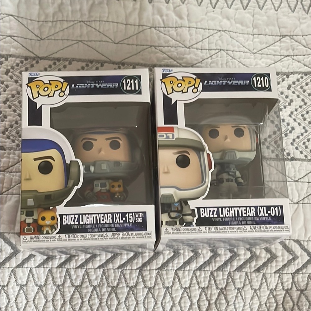 Funko Pop Buzz Lightyear XL-15 and XL-01 Figures